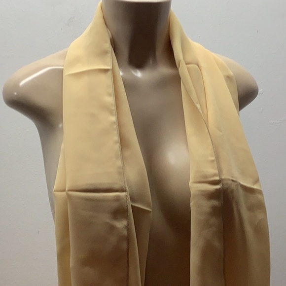 Zuliana Mustard 100% Polyester Scarf. Made in USA. - Picture 2 of 3
